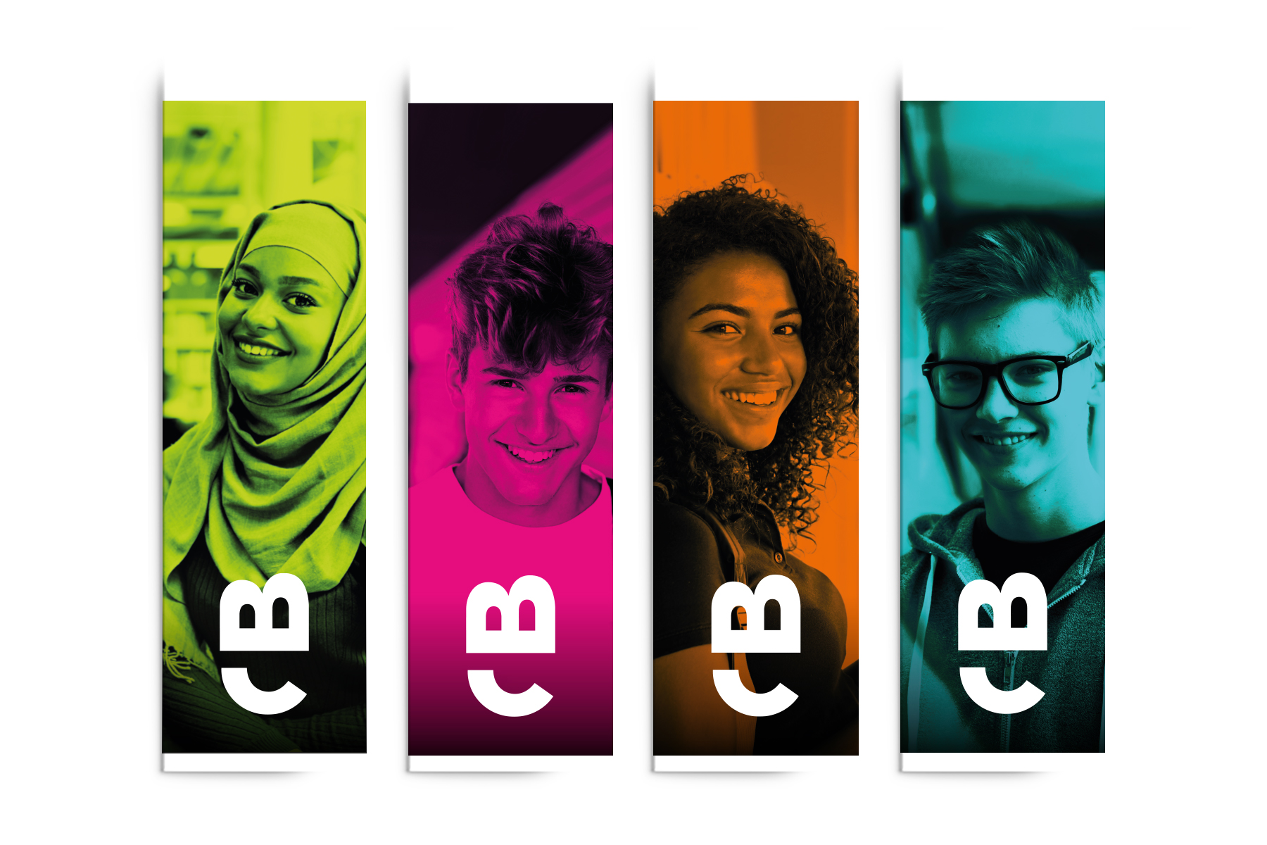 Vier studenten Buitenhout college